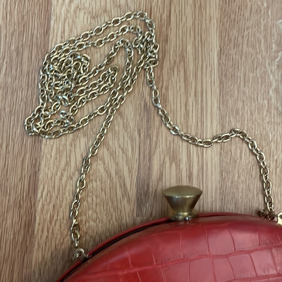 Sondra Roberts Oval Croc Embossed Clutch - Picture 2 of 7